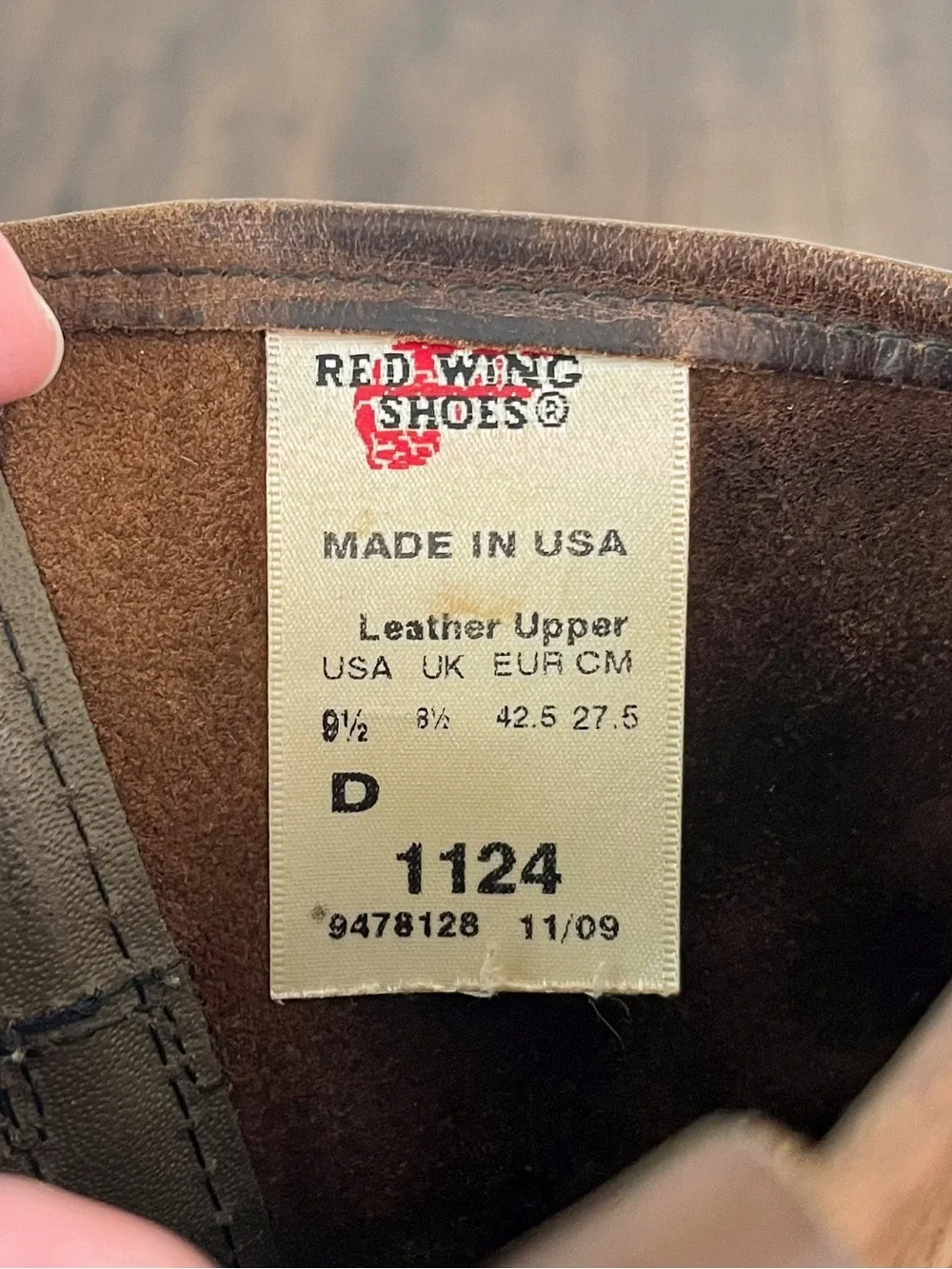 Red Wing Pecos 1124 Pull On Boots Leather Work Western Size 9.5 D Made in USA